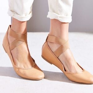 COPY - Urban outfitters Tan ankle strap ballet fl…
